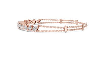 Multi Shape Diamond Chain Bracelet