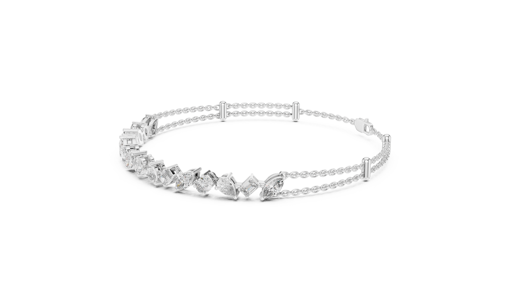 Multi Shape Diamond Chain Bracelet