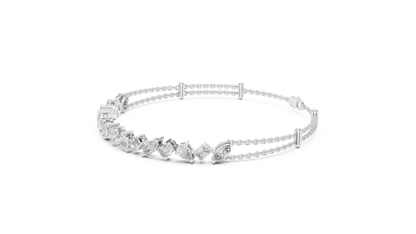 Multi Shape Diamond Chain Bracelet