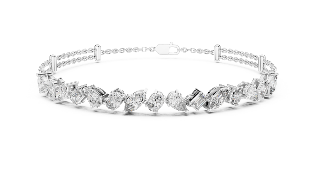 Multi Shape Diamond Chain Bracelet