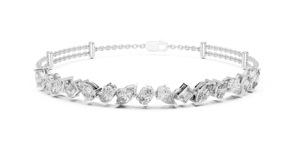 Multi Shape Diamond Chain Bracelet
