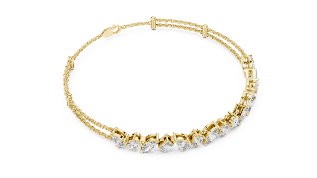 Multi Shape Diamond Chain Bracelet