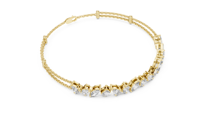 Multi Shape Diamond Chain Bracelet
