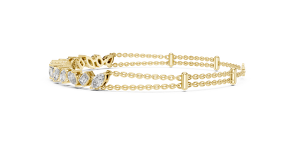 Multi Shape Diamond Chain Bracelet