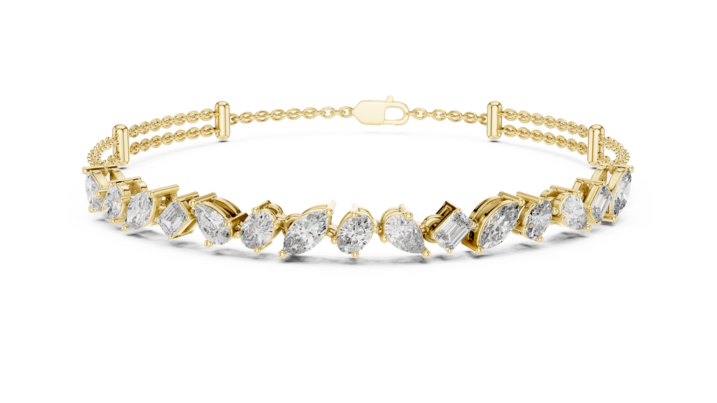 Multi Shape Diamond Chain Bracelet