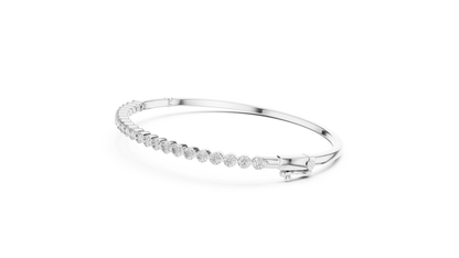 Round Cut Diamond Bangle Bracelet