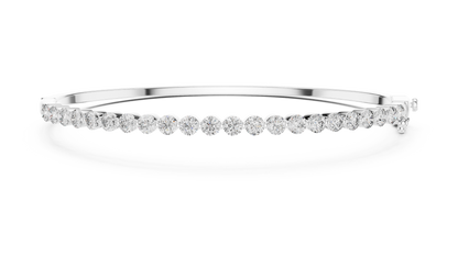 Round Cut Diamond Bangle Bracelet