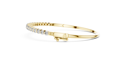 Round Cut Diamond Bangle Bracelet
