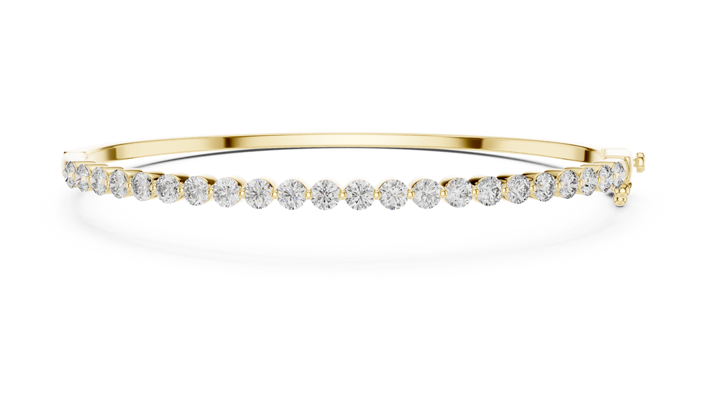 Round Cut Diamond Bangle Bracelet