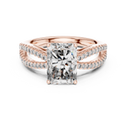 Emerald-Cut Diamond with a Sculptural Double-Braided