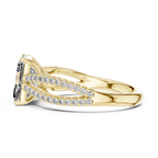 Emerald-Cut Diamond with a Sculptural Double-Braided