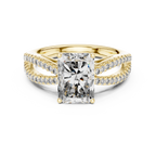 Emerald-Cut Diamond with a Sculptural Double-Braided