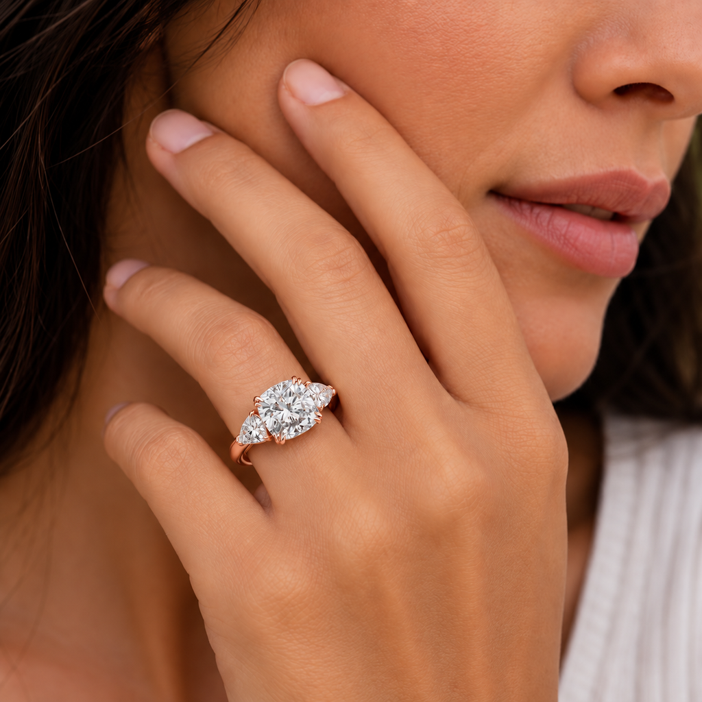 Triune Brilliance Lab Grown Diamond Three-Stone Ring