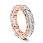 Emerald-Cut Diamond Eternity Band in a Classic Open Basket
