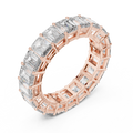 Emerald-Cut Diamond Eternity Band in a Classic Open Basket