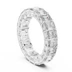 Emerald-Cut Diamond Eternity Band in a Classic Open Basket