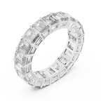 Emerald-Cut Diamond Eternity Band in a Classic Open Basket