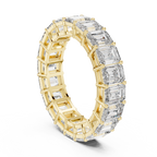 Emerald-Cut Diamond Eternity Band in a Classic Open Basket