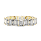 Emerald-Cut Diamond Eternity Band in a Classic Open Basket