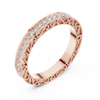 Brilliant Diamonds Enclosed in Hand-Crafted Filigree & Open-Work Scrollwork