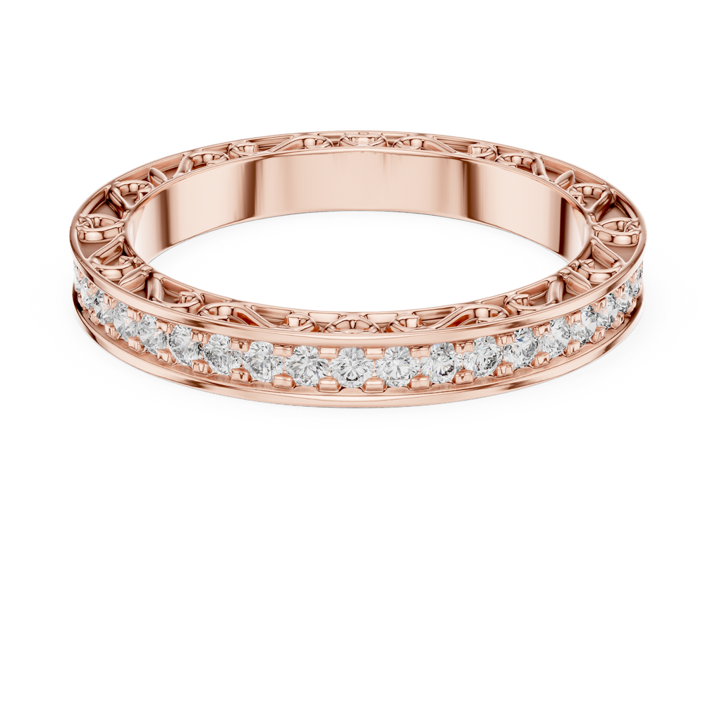 Brilliant Diamonds Enclosed in Hand-Crafted Filigree & Open-Work Scrollwork
