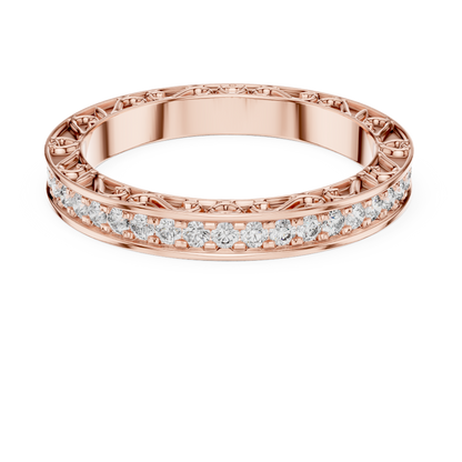 Brilliant Diamonds Enclosed in Hand-Crafted Filigree & Open-Work Scrollwork