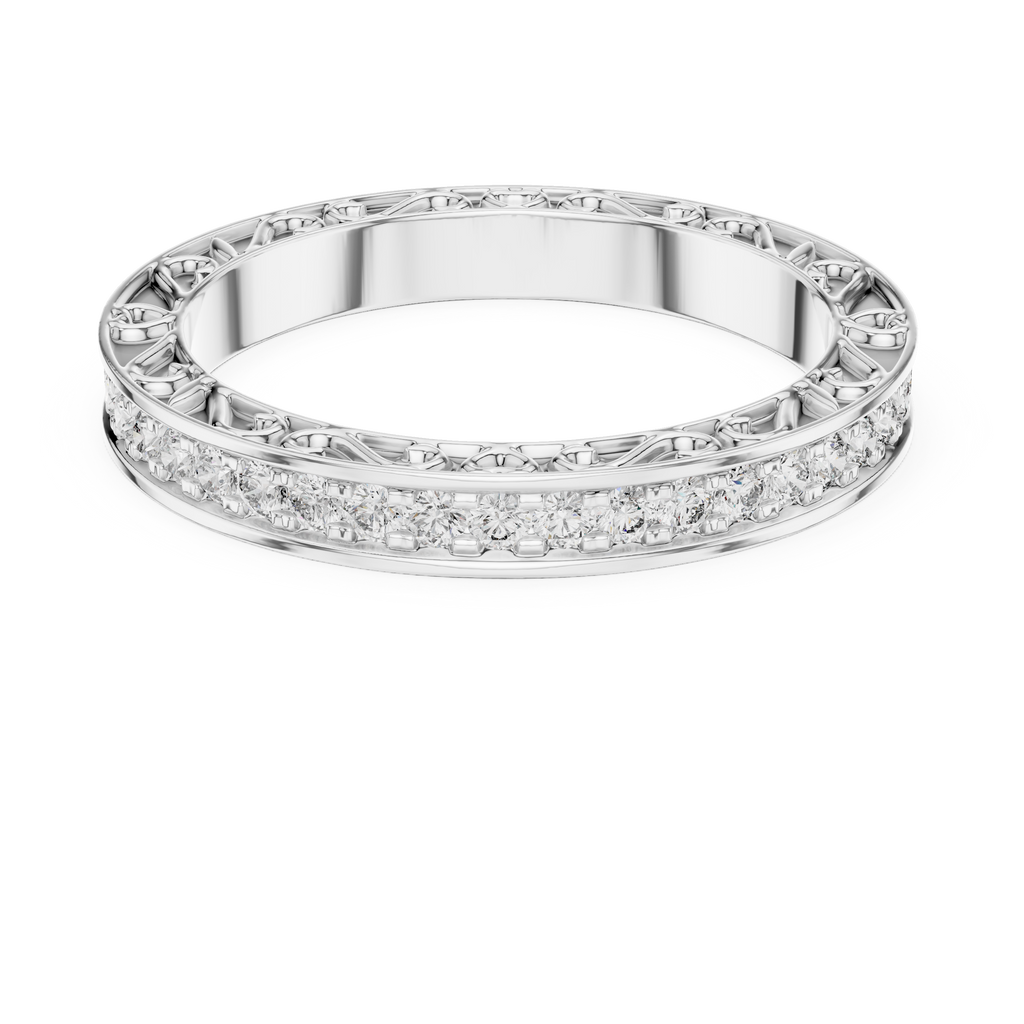 Brilliant Diamonds Enclosed in Hand-Crafted Filigree & Open-Work Scrollwork