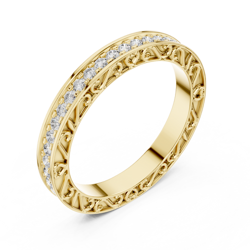 Brilliant Diamonds Enclosed in Hand-Crafted Filigree & Open-Work Scrollwork