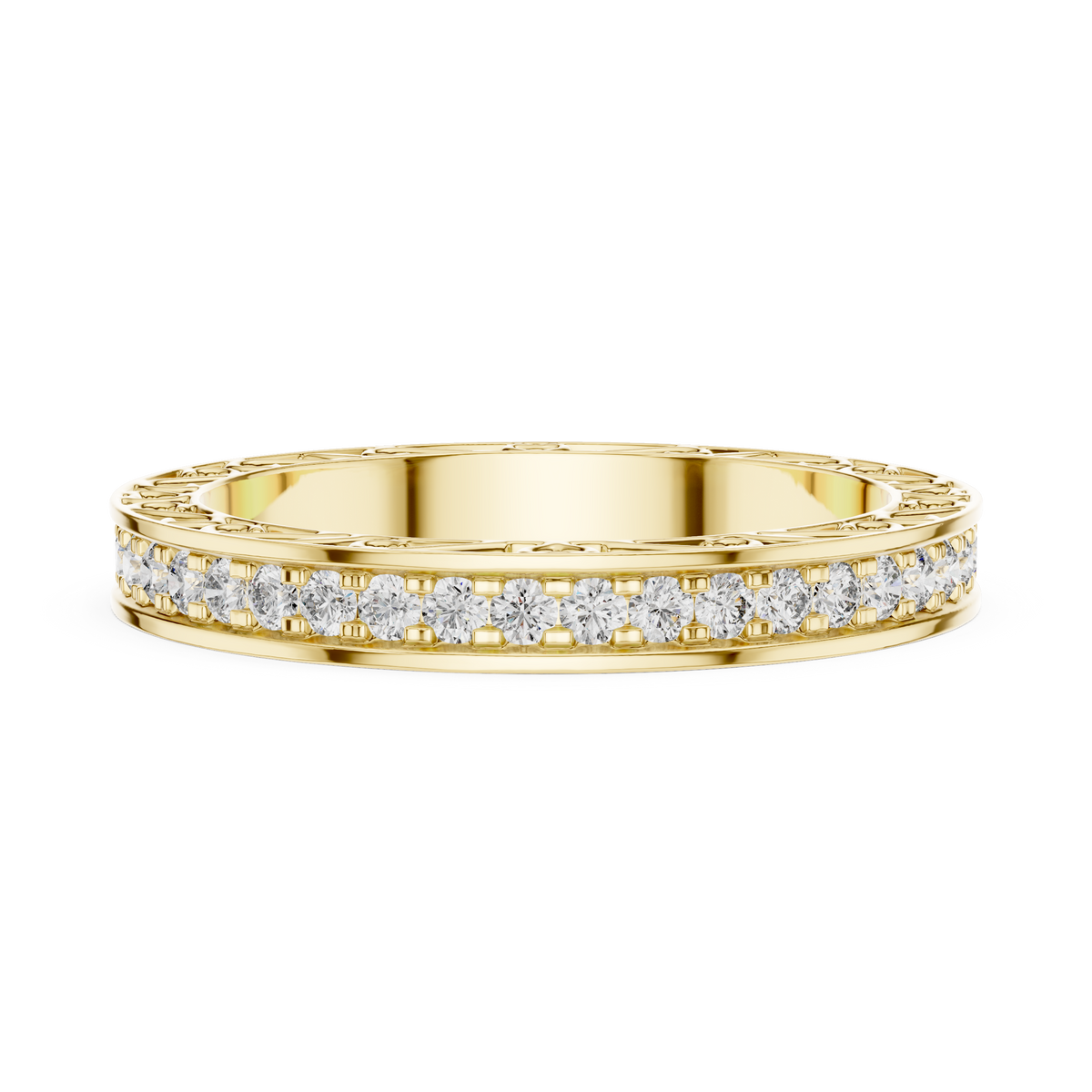 Brilliant Diamonds Enclosed in Hand-Crafted Filigree & Open-Work Scrollwork