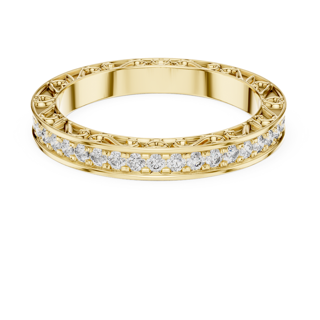 Brilliant Diamonds Enclosed in Hand-Crafted Filigree & Open-Work Scrollwork