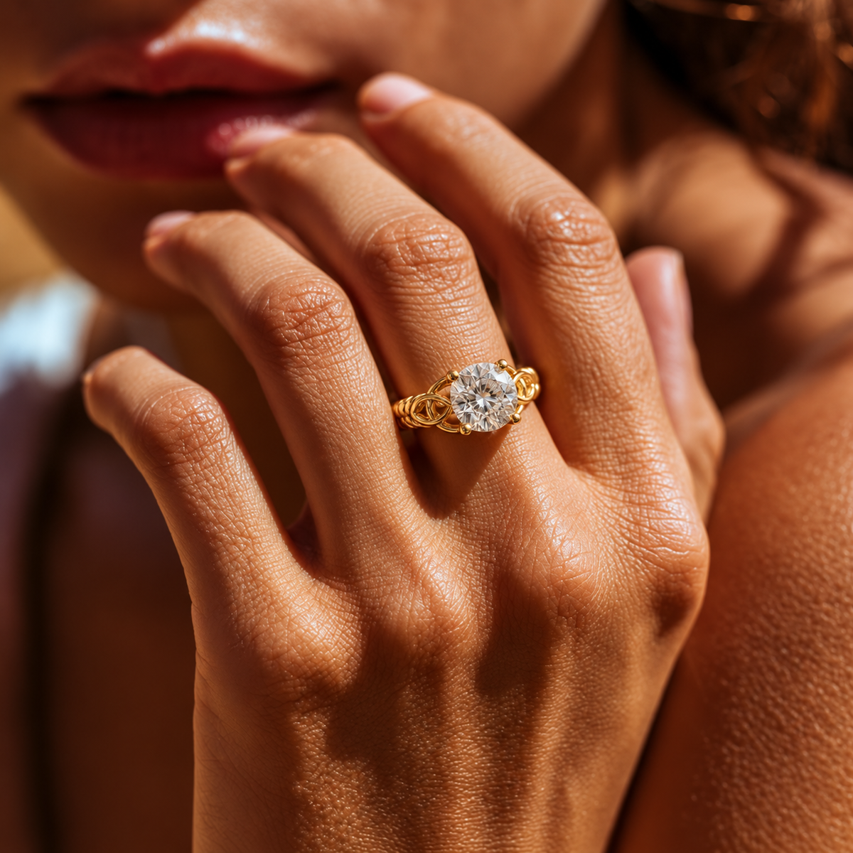 Royal Vine Cushion-Cut Lab Grown Diamond Ring.