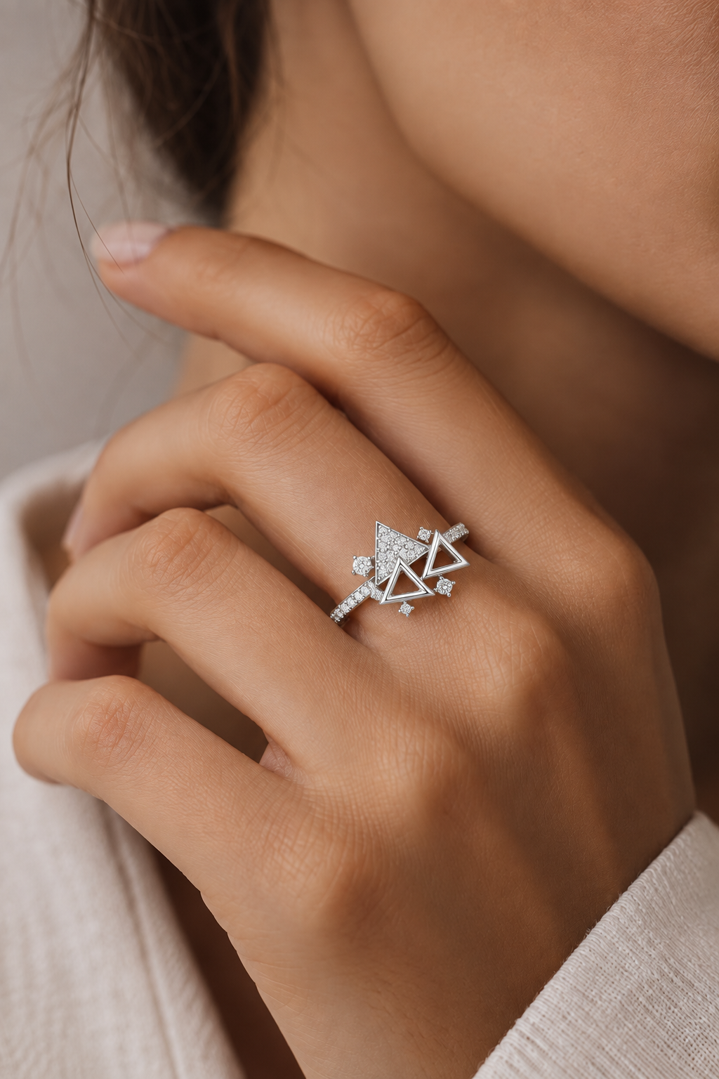 Luxury Personalized Initial Ring | Diamond Letter Jewellery