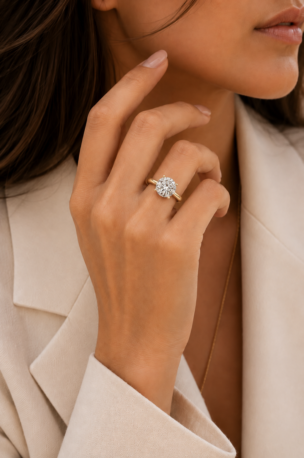 Round Shape Premium Diamond Ring for Women.