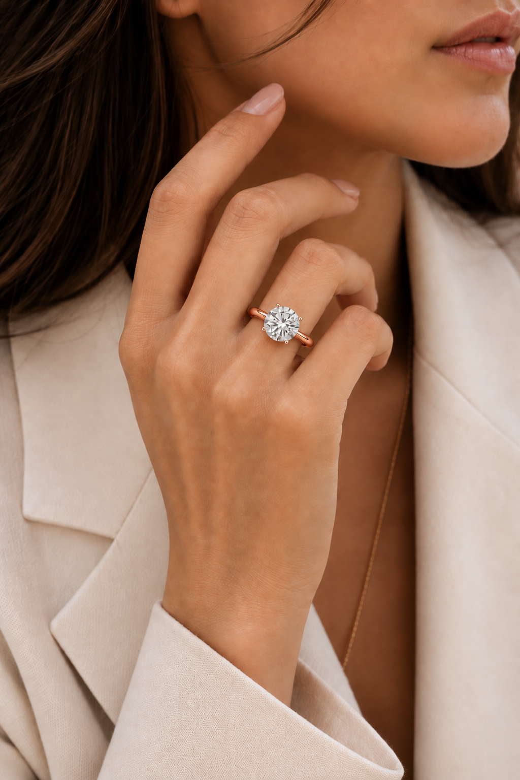 Round Shape Premium Diamond Ring for Women.