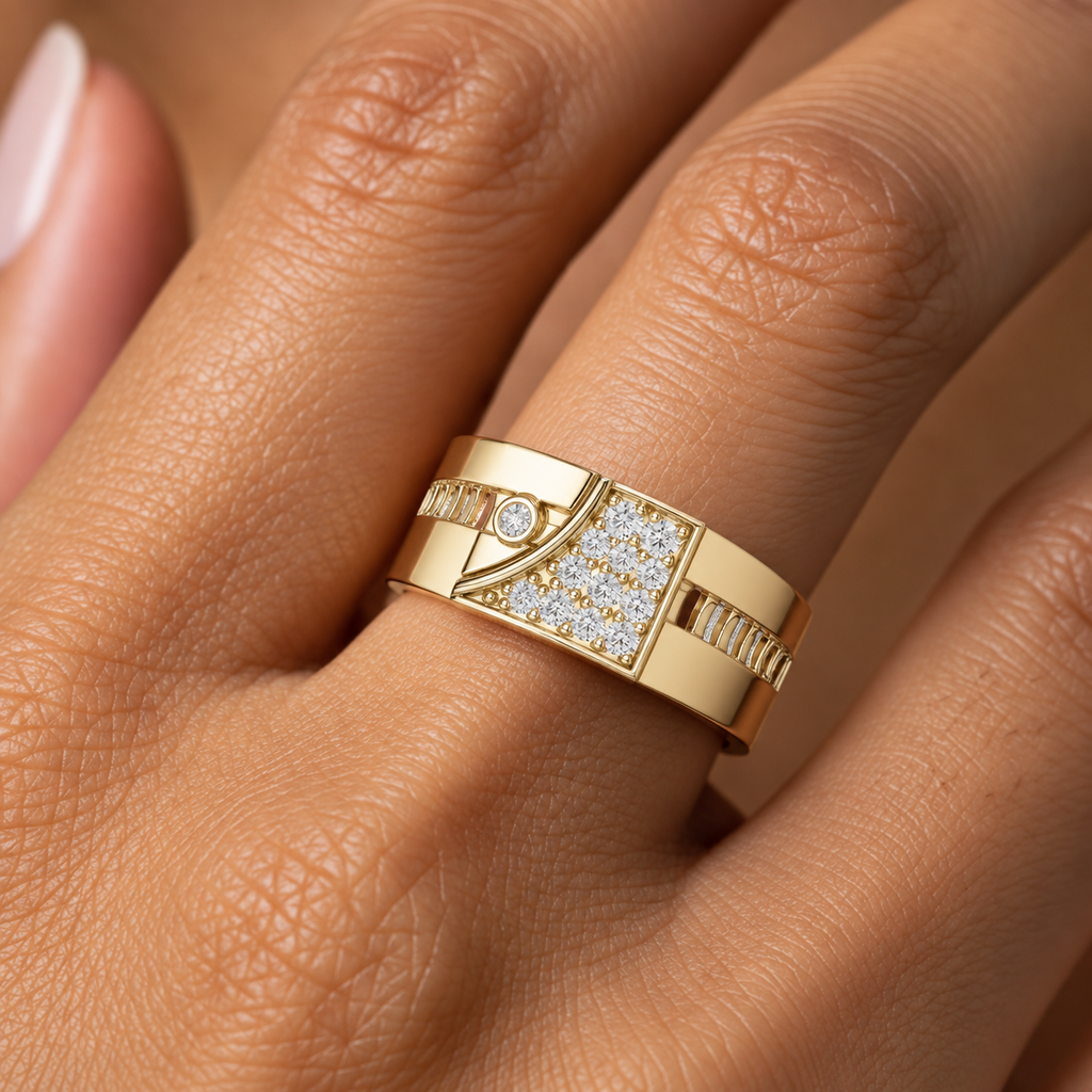 Avelisse Geometric Lab Grown Diamond Ring