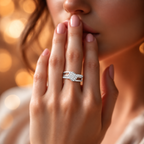 Zavienne Angled Pavé Lab Grown Diamond Ring