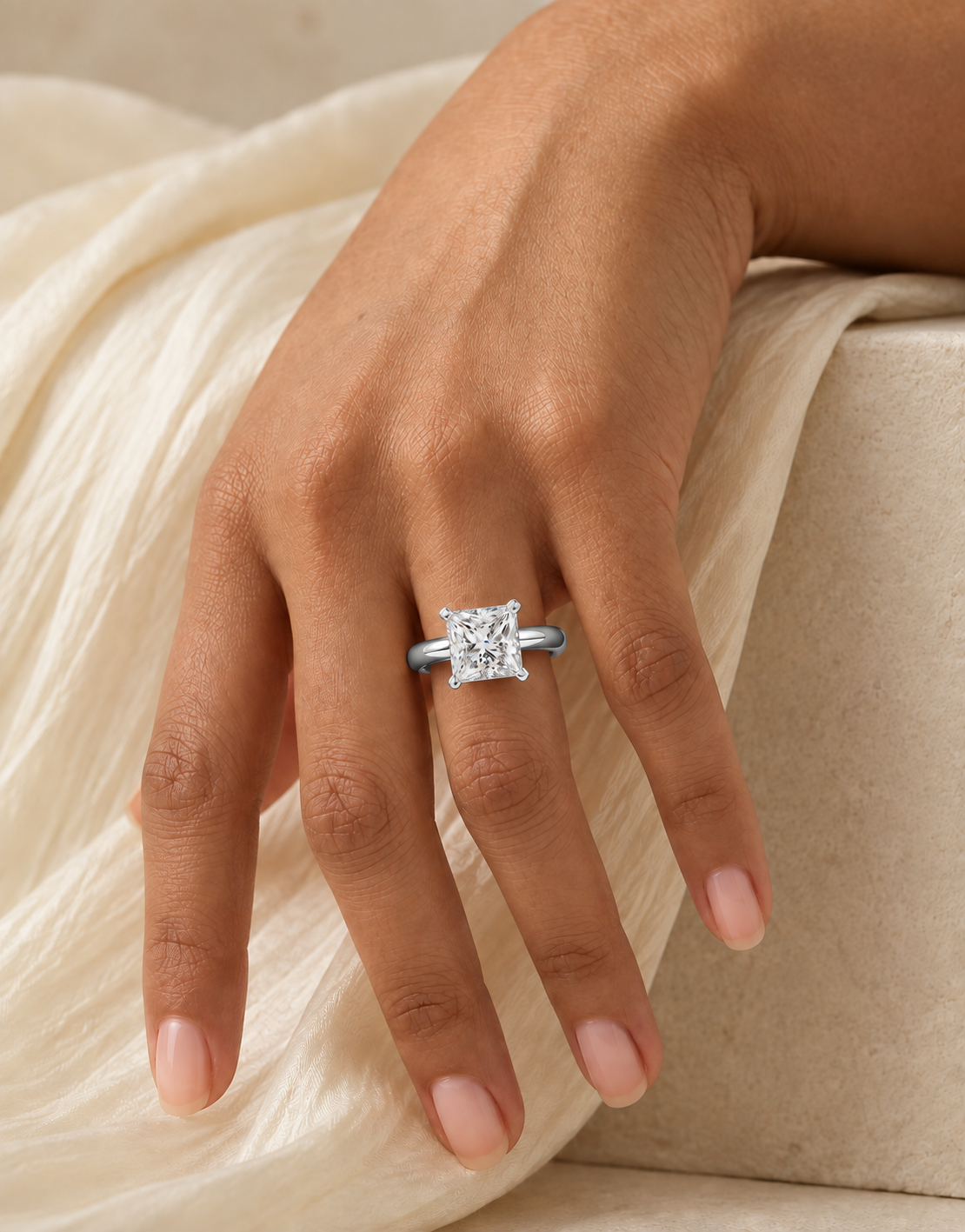 Prismelle Cushion-Cut Lab Grown Diamond Solitaire Ring