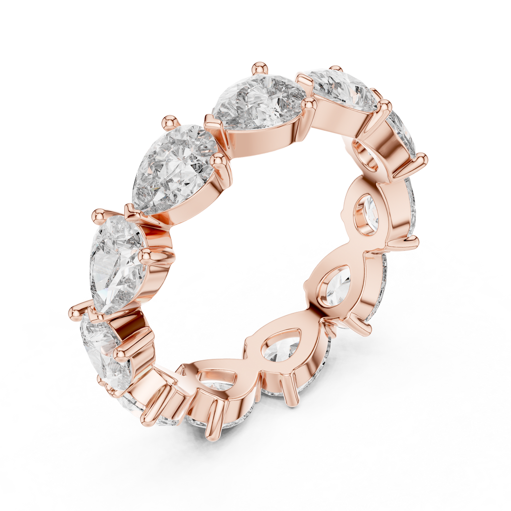 Designer Pear Shape Diamond Eternity Ring | Fine Gold Jewelry.