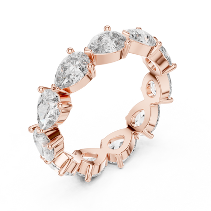 Designer Pear Shape Diamond Eternity Ring | Fine Gold Jewelry.