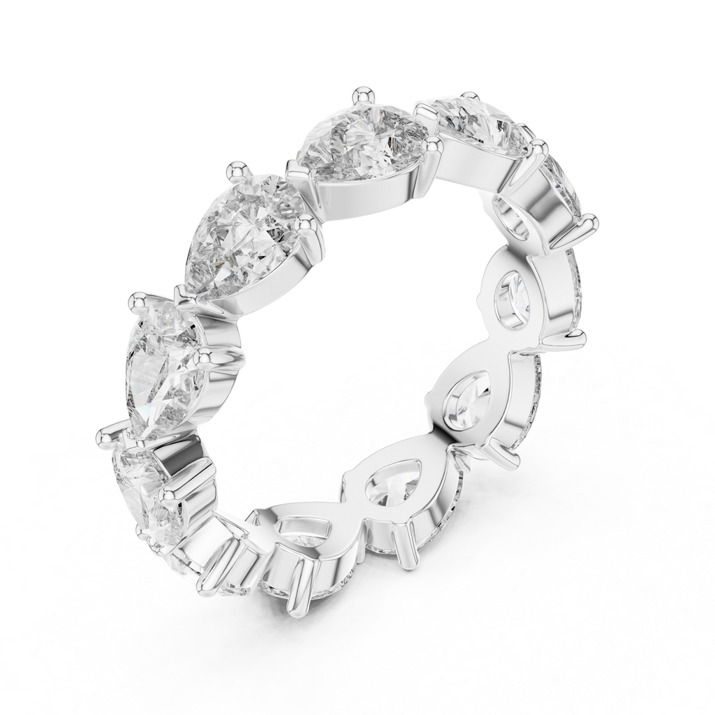 Designer Pear Shape Diamond Eternity Ring | Fine Gold Jewelry.