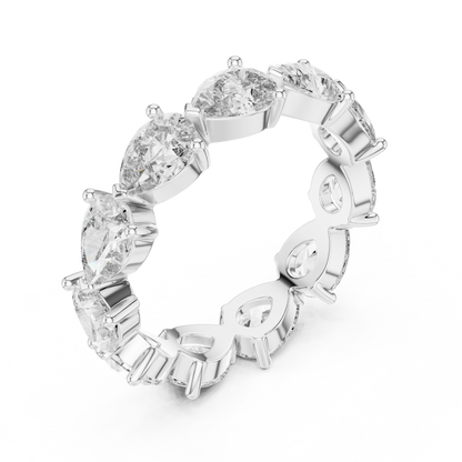 Designer Pear Shape Diamond Eternity Ring | Fine Gold Jewelry.