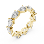 Designer Pear Shape Diamond Eternity Ring | Fine Gold Jewelry.