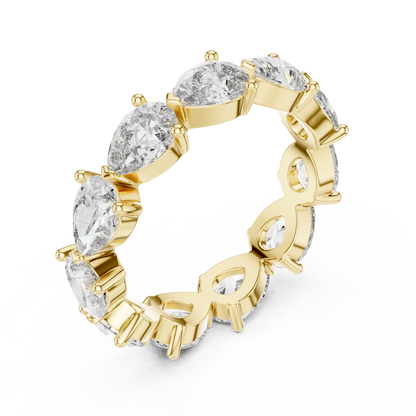 Designer Pear Shape Diamond Eternity Ring | Fine Gold Jewelry.