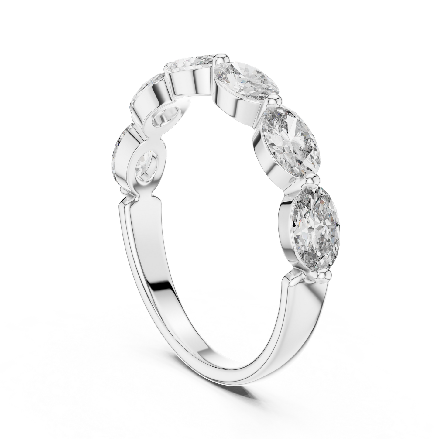 Oval Cut Diamond Wedding Band | Gold Fine Jewelry Ring.