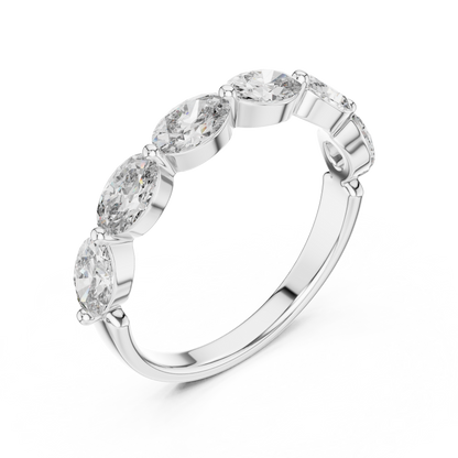 Oval Cut Diamond Wedding Band | Gold Fine Jewelry Ring.