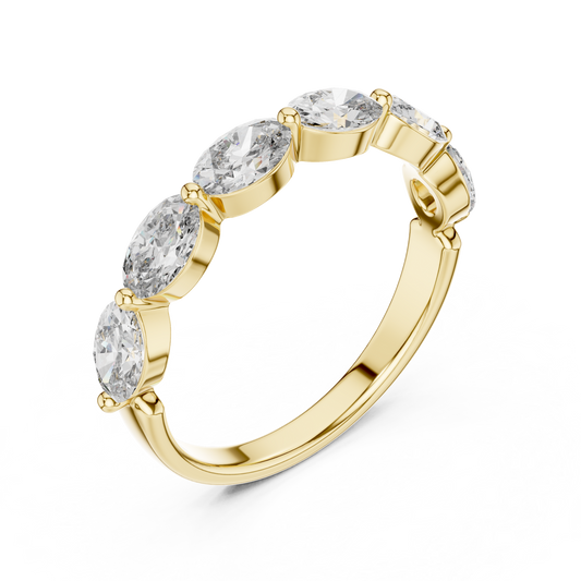 Oval Cut Diamond Wedding Band | Gold Fine Jewelry Ring.