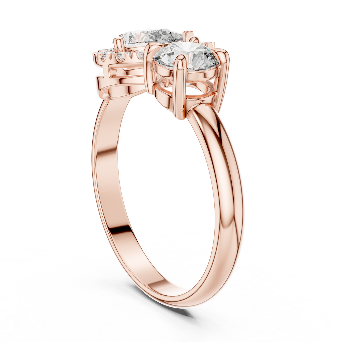 Luxury Pear Diamond Halo Ring | Gold Designer Engagement Ring.
