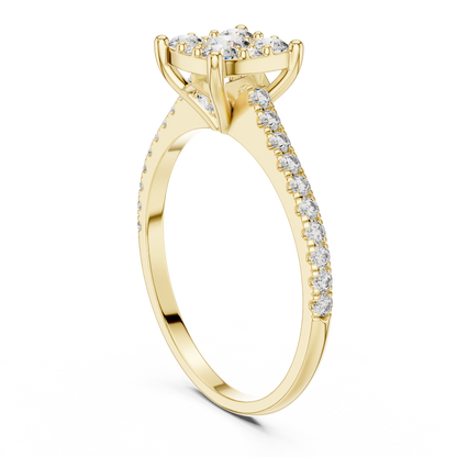 Luxury Diamond Engagement Ring | Gold  Designer Ring