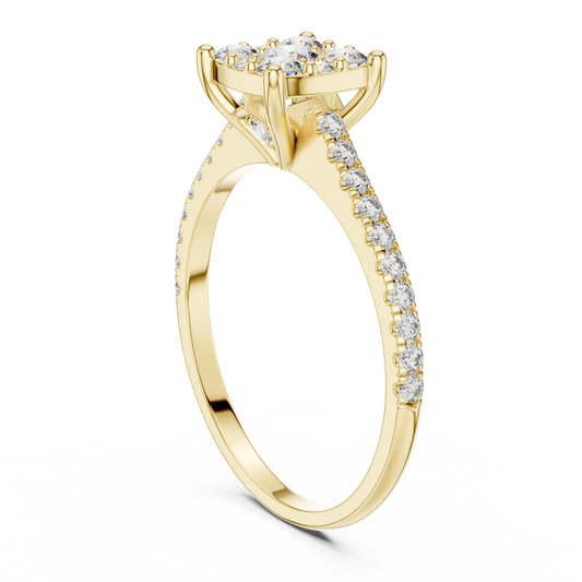 Luxury Diamond Engagement Ring | Gold  Designer Ring