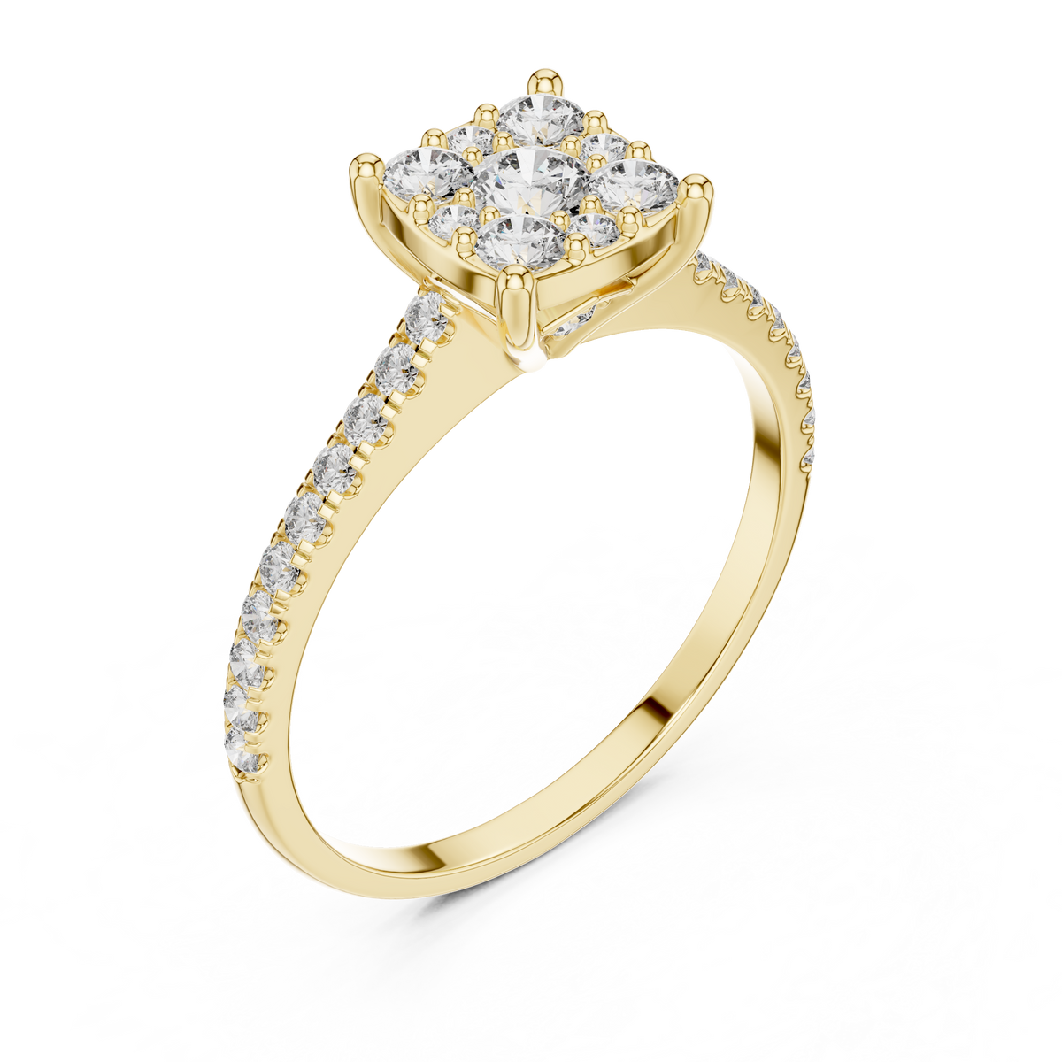 Luxury Diamond Engagement Ring | Gold  Designer Ring